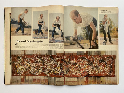 Jackson Pollock, Dorothy Seiberling, Life Magazine, vol. 47, No. 19, 1959, offset-printed periodical, staple-bound, 10 1/2x14 inches (open). Edition unknown, unsigned and unnumbered (MKB0018). Courtesy of Specific Object / David Platzker and Susan Inglett Gallery, NYC