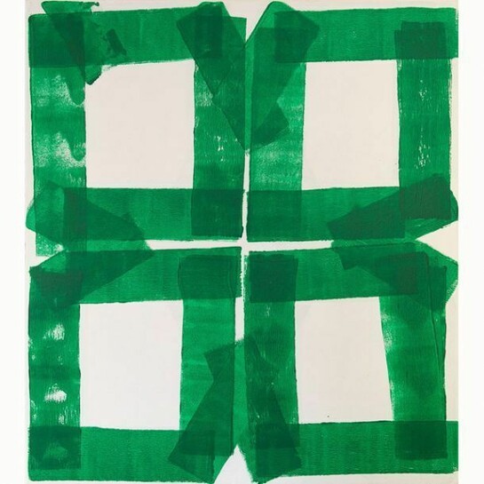 Kes Richardson, Garden XVII, 2013, Acrylic on canvas, 100 x 90 cm