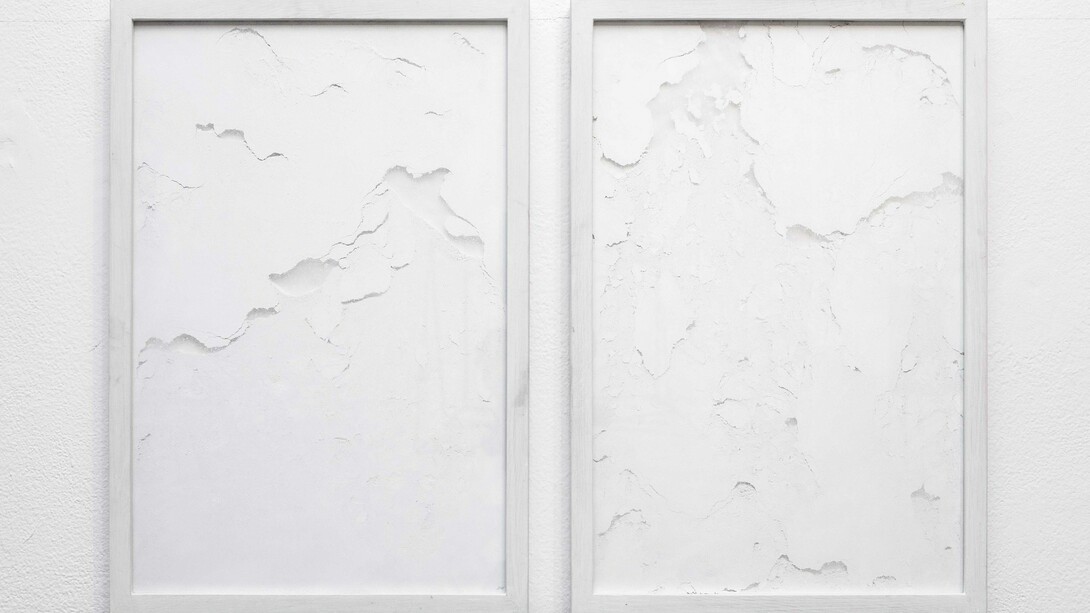 Sophie Ko Chkheidze, Rumore Bianco, 45x30cm both, pigment, wood, glass, 2014