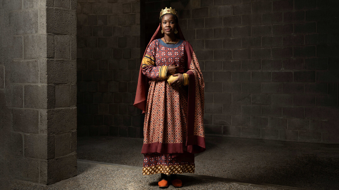 Replica of the medieval attire of a royal mother of Makuria. Courtesy of Staatliche Museen