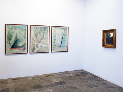 Varios artistas, Y por fin... el agua, vista de exhibición. Cortesía de la Galería Rafael Ortiz 