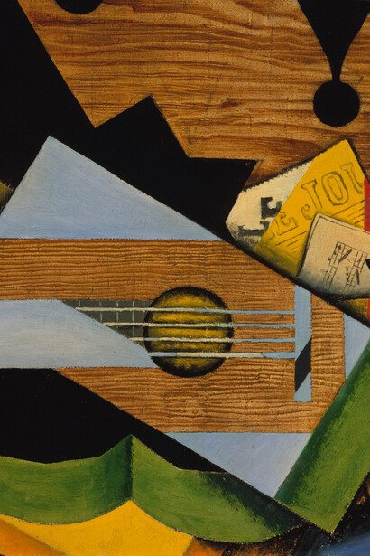 Juan Gris, Naturaleza muerta con guitarra (detalle), 1913