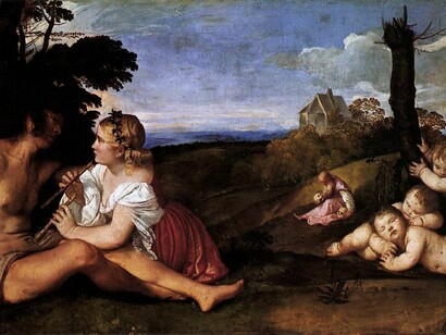 Tiziano Vecellio, Tre età dell'uomo, 1512, olio su tela, National Gallery of Scotland, Edimburgo, Scozia
