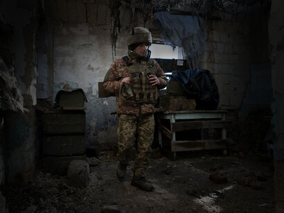 Un soldado del ejército ucraniano en el este de Ucrania