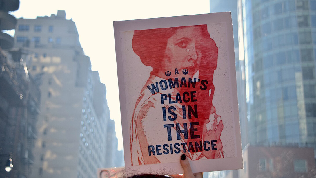 Women's march, political rally image