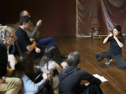 Daniel Pennac, Lilo Baur e la compagnia del Sesto Continente. (ph Alessandro Schinco)