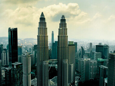 Kuala Lumpur, Malaysia stunning aerial view of city buildings