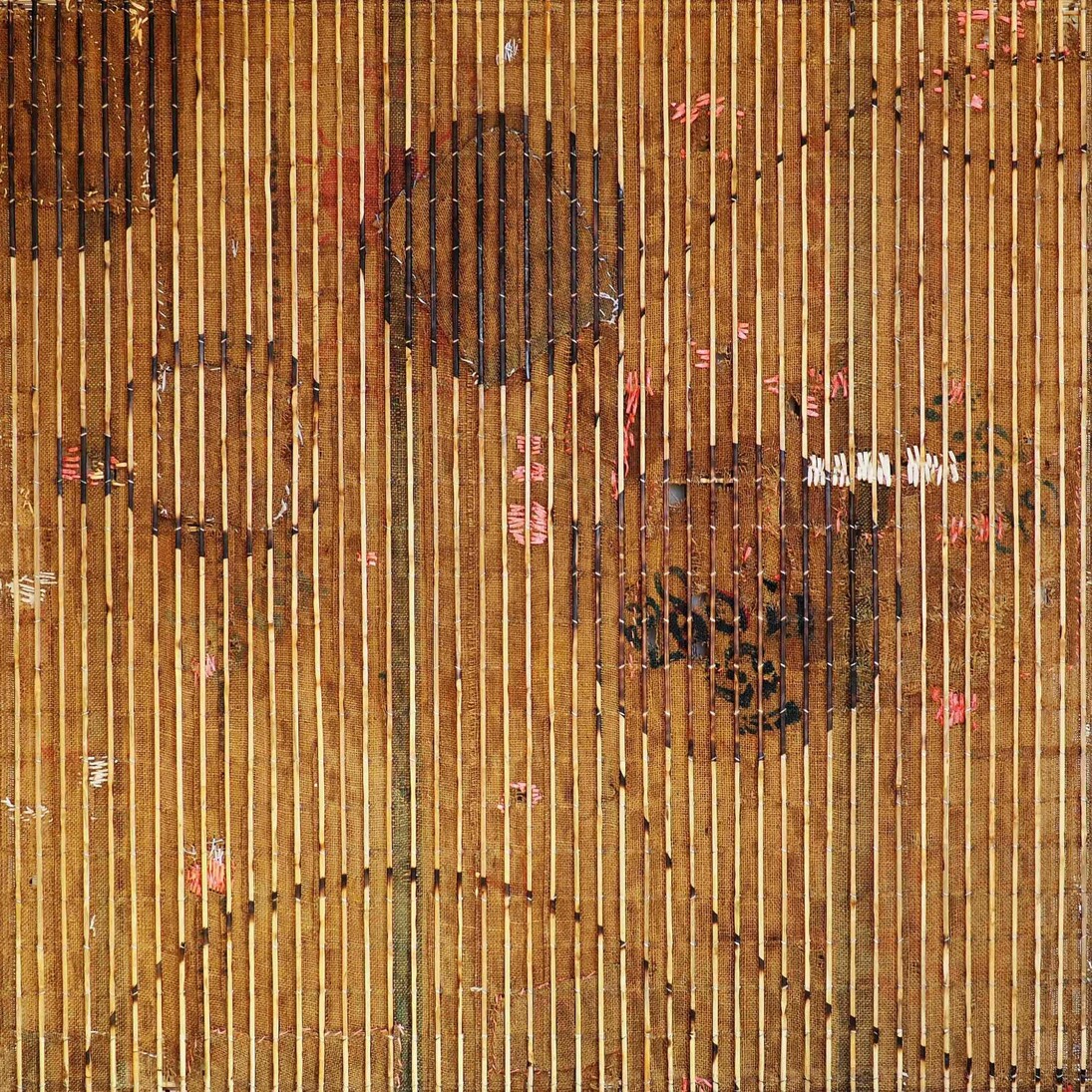 Sopheap Pich, Far from the Sun. Bamboo, rattan, metal wire, used burlap plastics, 200 x 200 x 10cm, 2014. Courtesy of the artist and Tyler Rollins Fine Art