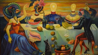 «Disertación de los poetas en la mesa», Julio Visquerra