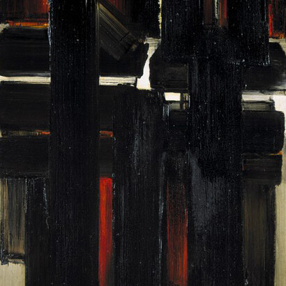 Pierre Jean Louis Soulages, French, b. 1919
17 March 1955, 1955, Oil on canvas, 129.5 x 88.9 cm (51 x 35 inches) Gift of Richard Brown Baker 85.187