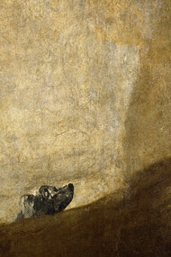 Francisco de Goya, Perro semihundido (detalle) (1819–1823)