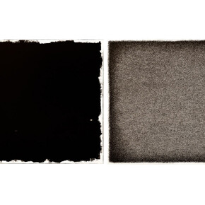 Golnaz Fathi. Untitled, 2011, pen and varnish on canvas, 39.4 x 39.4 inches each