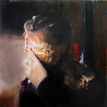 Adrian Ghenie, Pie Fight Study 4, 2008, Private Collection Courtesy Tim Van Laere Gallery, Antwerp