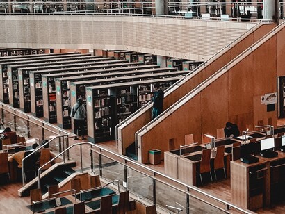 Bookworms explore the Library of Alexandria, Alexandria, Egypt