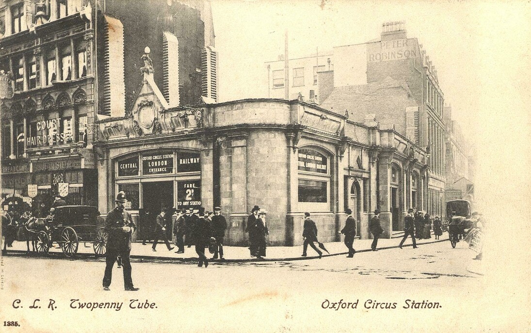 Oxford Circus then, 1900