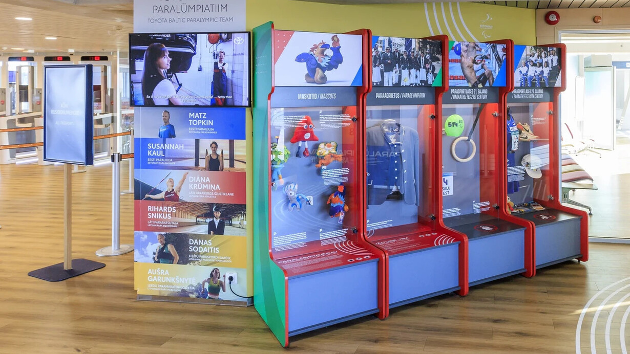 Paralympic gate no. 8, exhibition view. Courtesy of Estonian Sports and Olympic Museum