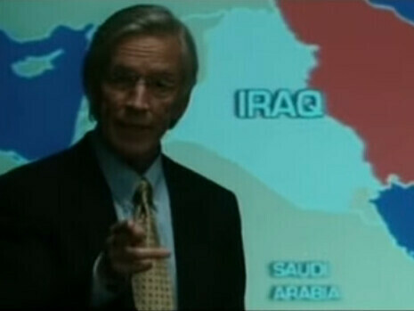 Une scène de la « War Room » dans W., film réalisé par Oliver Stone en 2008