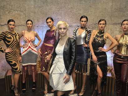 Ivana Murišić and her models at the 36. Perwoll Belgrade Fashion Week