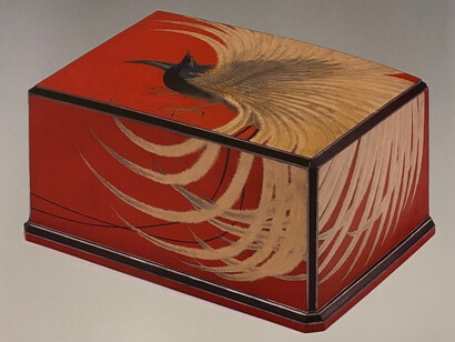 Futagi Seihō, Japanese, 1884–1954. Decorative Box with Auspicious Bird of the Southern Lands, Japan, 1942. Lacquered wood with shell inlay and silver rims, 18x38.1x27.6 cm, private collection. Courtesy of The Ringling  