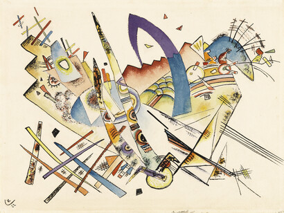 Wassily Kandinsky  (1866–1944). Sin título (1922 Acuarela y tinta sobre papel) Museo Nacional Thyssen-Bornemisza, Madrid, España