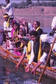 Narmada River, sacred to Hindus and other communities, has been dammed in four locations @ Ashish Kothari