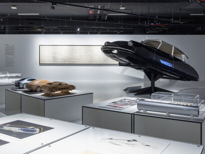 Ferrari design. Creative journeys 2010–2025, vue de l’exposition. Cortesia del Museo Nazionale dell'Automobile