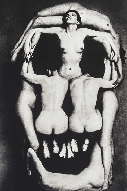 Philippe Halsman, Dalí und totenkopf (detail), 1981. Courtesy of Tampere Art Museum