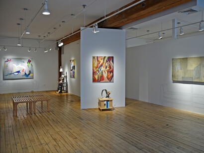 Over the Sofa & On the Wall, exhibition view. Courtesy of the Carter Burden Gallery