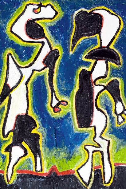 Festejantes XVIII. 2010. Oil on canvas. 100 x 80 cm 