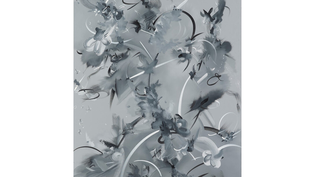 Fiona Rae, Figure 1f, 2014, Oil and acrylic on canvas, 72 x 51 in. / 183 x 129.5 cm © the artist. Courtesy Timothy Taylor Gallery, London, Photograph: Prudence Cuming Associates Ltd