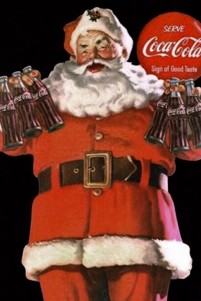 Coca Cola consolidó la imagen moderna de Santa Claus con los colores rojo y blanco a partir de 1931