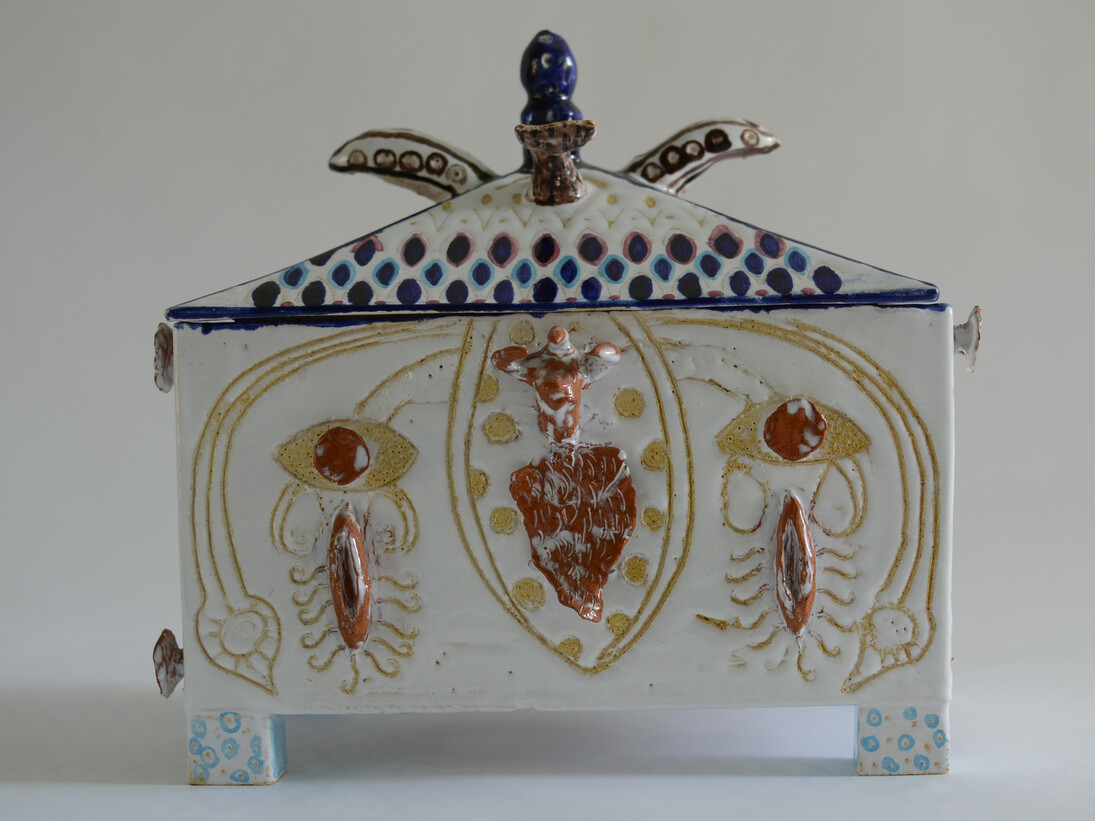 Nicolás Leiva, cofre sagrado, Majolica, 1999