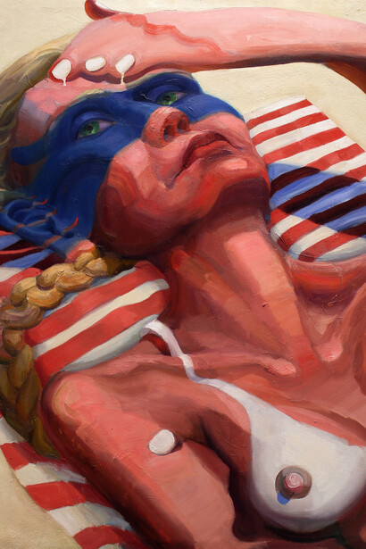 Flag, 2017, olio su tela, 101x76cm.