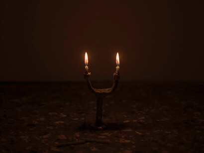 g. olmo stuppia, Darkness Fire, Solo show Tenebra SPAZIO SPARC foto Debra Pollarini, 2021