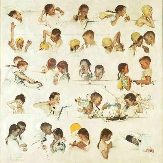 Norman Rockwell. Day in the Life of a Little Girl. Cover illustration for The Saturday Evening Post, August 30, 1952. © 1952: SEPS. Norman Rockwell Museum Collections