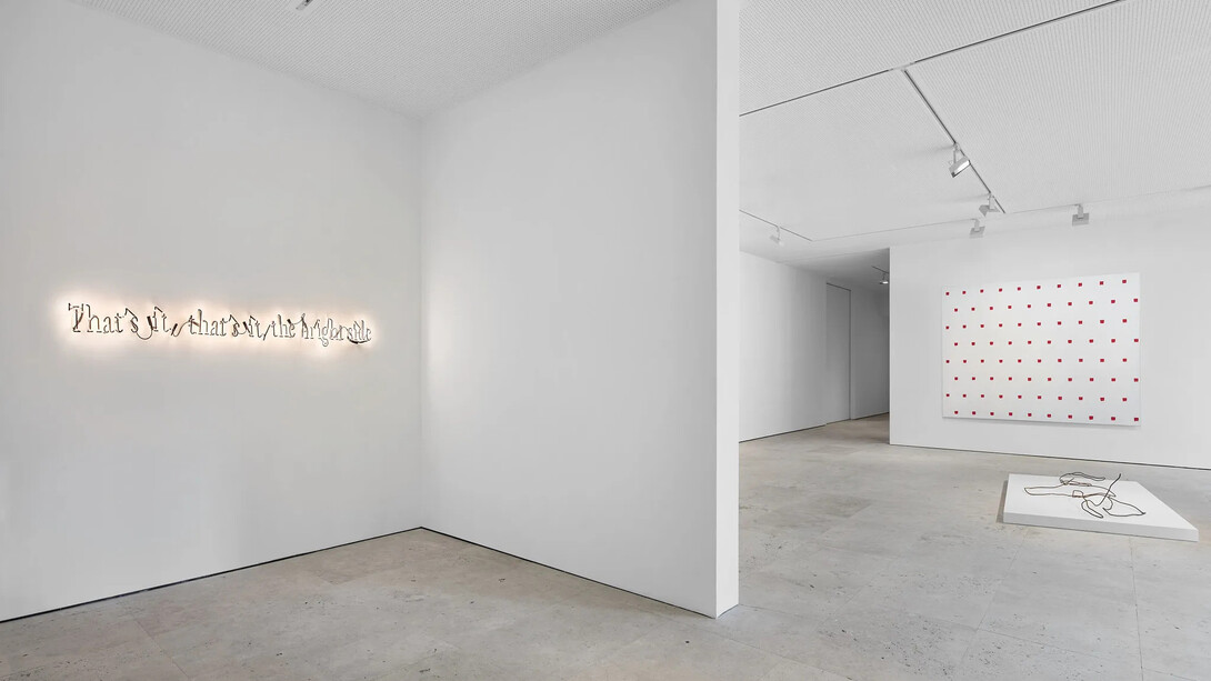 Various artists, Notes on abstraction, exhibition view. Courtesy of Maruani Mercier