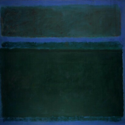 Mark Rothko, No. 15 (verde scuro su sfondo blu con una striscia verde), (1957)