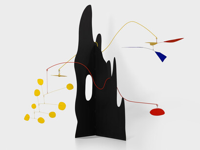Alexander Calder, Crag with petals and yellow cascade, 1974. Courtesy of Nahmad Contemporary