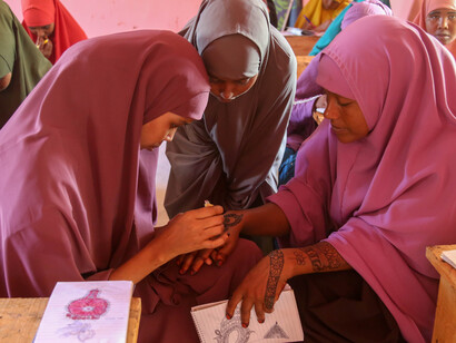 In a classroom filled with optimism, Somali girls pursue knowledge, embodying Somaliland's aspirations for a more inclusive and prosperous future