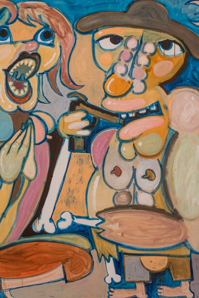 Homi Suicide (Don't Do It), 2018
Óleo sobre lienzo
184 x 147 cm