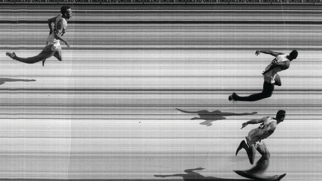 Le sport à l’épreuve, artwork in exhibition. Courtesy of the Olymipc Museum