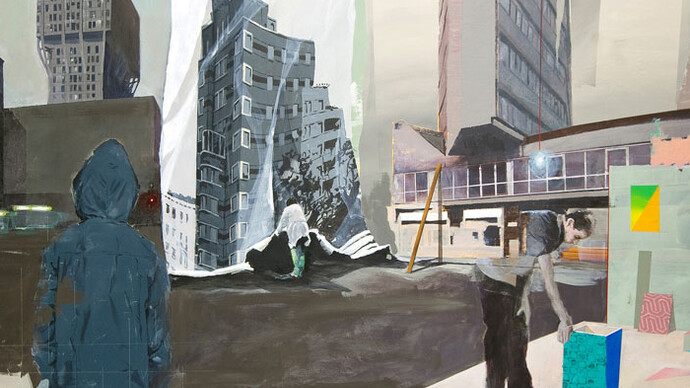 Paolo De Biasi, Eccetera eccetera, 2015, acrilico su tela, 106 x 150 cm
