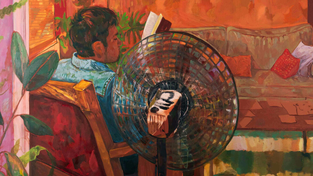 Anna Wehrwein, Reader (big fan), 2024. Courtesy of Pentimenti