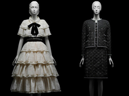 Manichini presenti all'interno della mostra 'A line of beauty' di Karl Lagerfeld