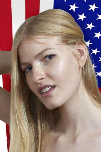 Roe Ethridge, Louise with Flag © Roe Ethridge. Courtesy of greengrassi, London