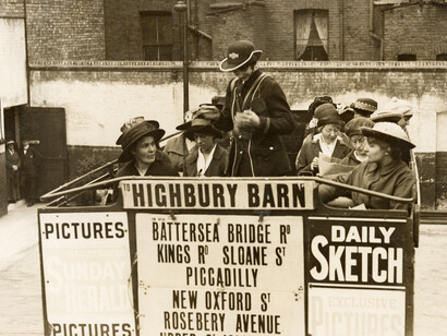 Women Conductors receive training on a B-type bus 1916