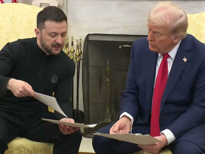 During their meeting in the Oval Office on February 28, 2025, President Trump and Ukrainian President Zelenskyy had a tense exchange, underscoring deep political differences, Washington, D.C., United States