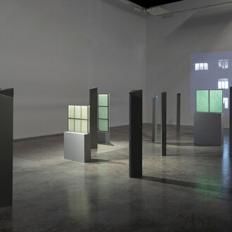 Nazgol Ansarinia, Instruments of viewing and obscurity, exhibition view. Courtesy of Green Art Gallery
