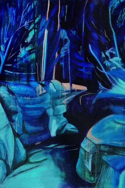 Blue Vista, oil on canvas, 150/125cm, 2018