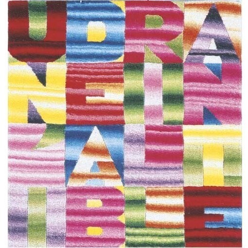 Alighiero e Boetti, Un'idea brillante (A Brilliant Idea), embroidery, 19 x 17.1cm, 1994. Private collection.